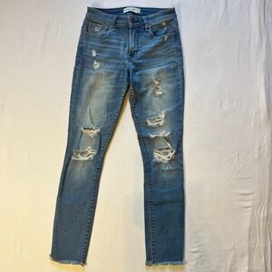 Abercrombie &‎ Fitch The Super Skinny Ankle Mid Rise 26/2L Medium Wash Women